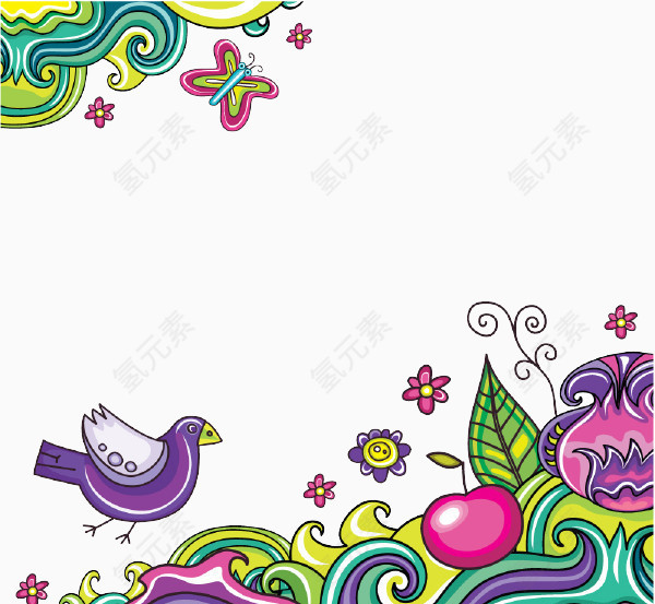 俄罗斯风春暖花开小鸟