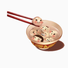 欢乐喜庆元宵展板汤圆