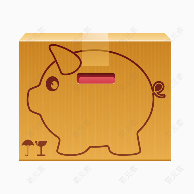 黄色质感纸箱包装箱