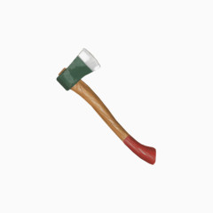 手绘砍树斧头