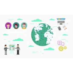 地球装饰图矢量素材