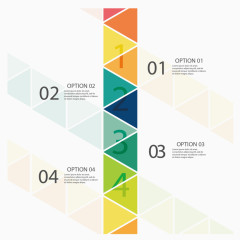 矢量彩色数字分类图