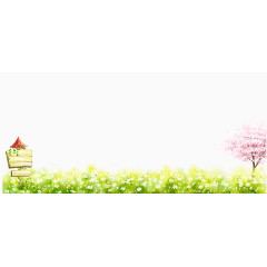 春天自然景色背景效果