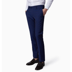 蓝色透气面料男士西裤