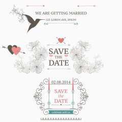 创意婚礼邀请函设计矢量素材