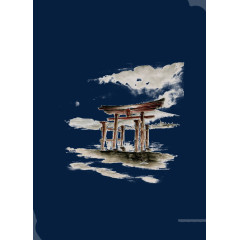 水彩中国风建筑