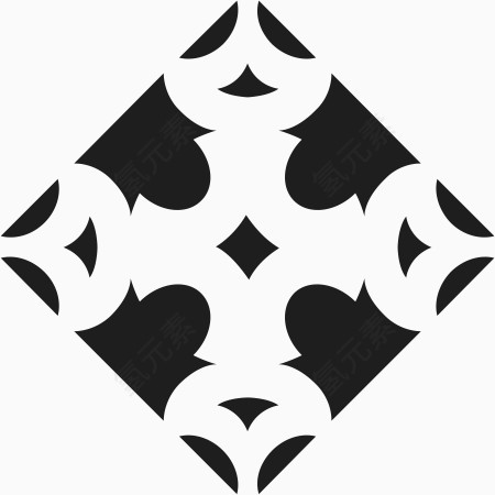 角花底纹花型对称平面图形