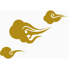 祥云卡通海报矢量素材