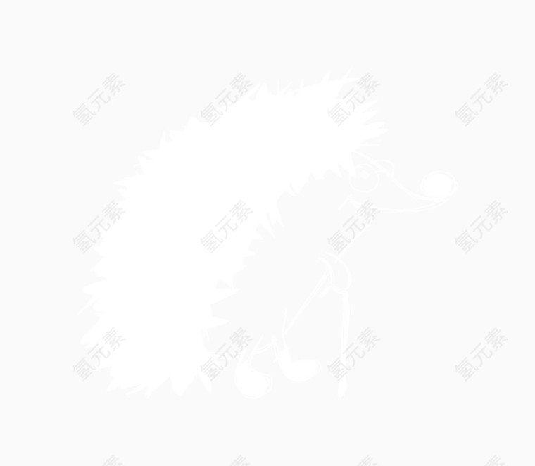手绘刺猬
