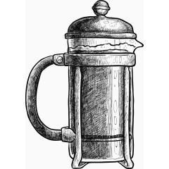 矢量手绘保温杯