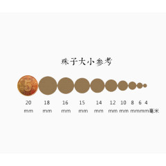 珠子大小参考免抠素材
