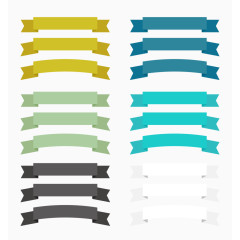 彩带标题矢量图