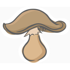 蘑菇褐色矢量