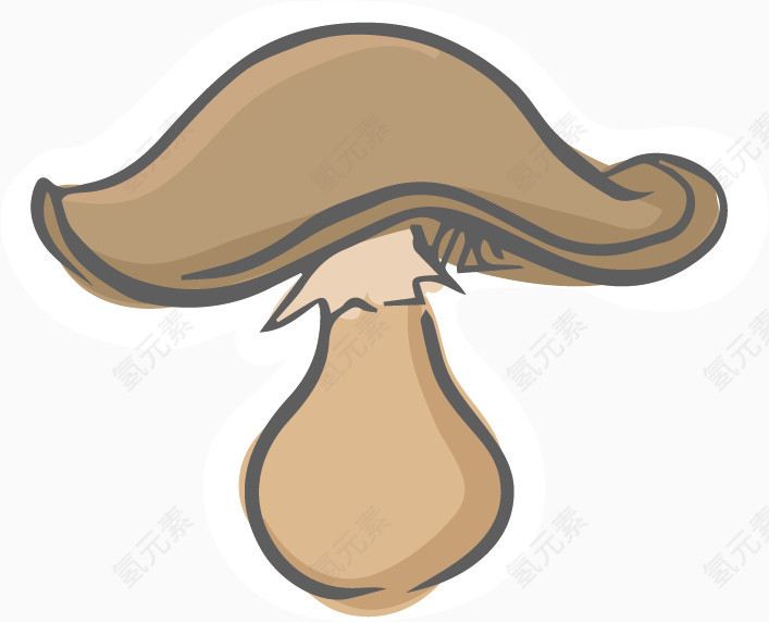 蘑菇褐色矢量