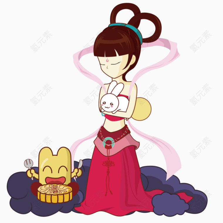 站在乌云上的嫦娥