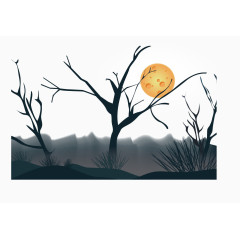 矢量寒冷的冬夜