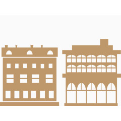 城市剪影矢量素材元素