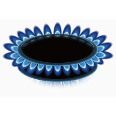 发蓝光煤气灶头矢量图