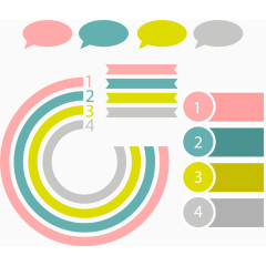 清新配色信息图表