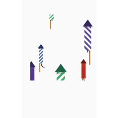 矢量扁平化烟花爆竹