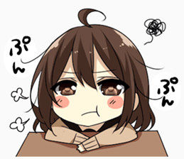 生气的女孩动漫学生