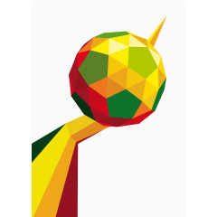 彩色创意足球背景矢量素材