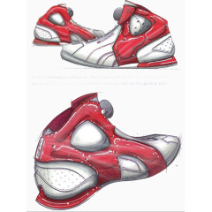 红色高帮篮球鞋