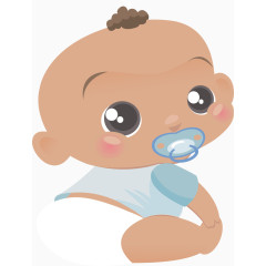 卡通非洲小男孩