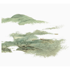 山水墨树
