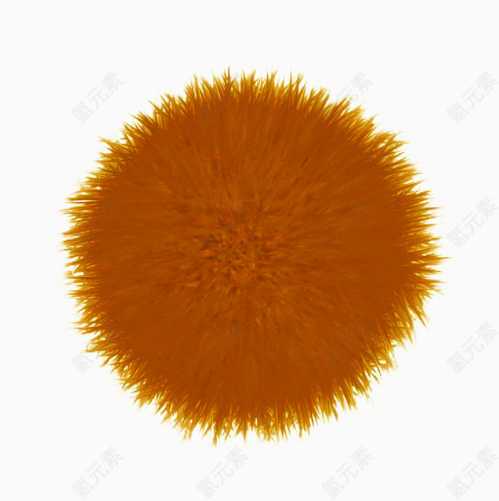 棕色毛球免扣图片