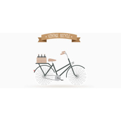 矢量送啤酒的自行车