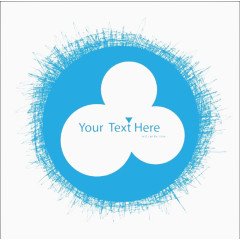 白色圆圈涂鸦蓝色商业精美背景