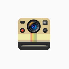 方形摄影程序图标矢量素材