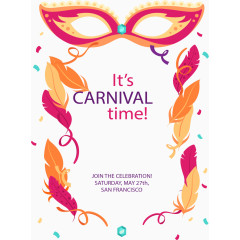 羽毛眼罩装饰边框