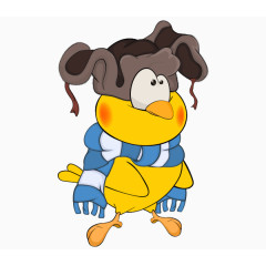 矢量小鸡戴帽子