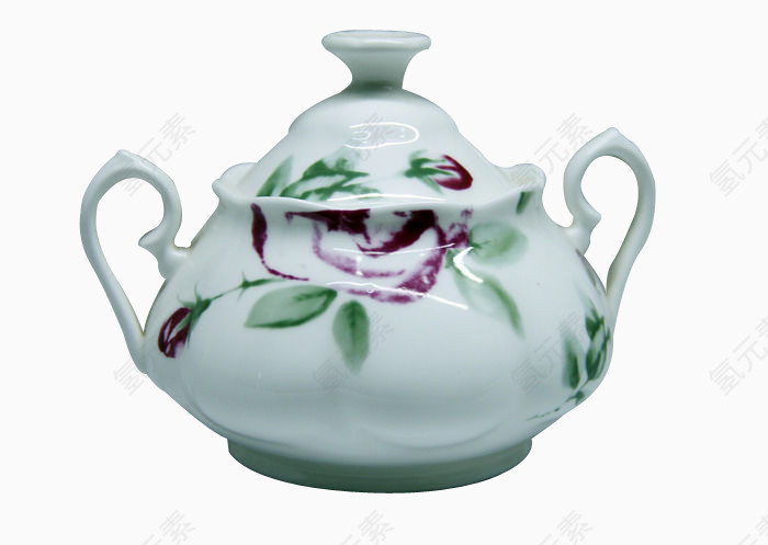 彩绘花纹双耳壶