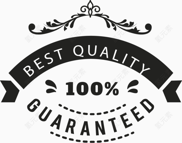黑色优质标签矢量图