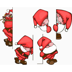 卡通圣诞老人标签