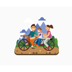 矢量一家人温馨