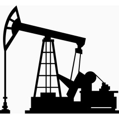 矢量石油砖井机剪影6