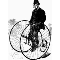 古董自行车矢量素材