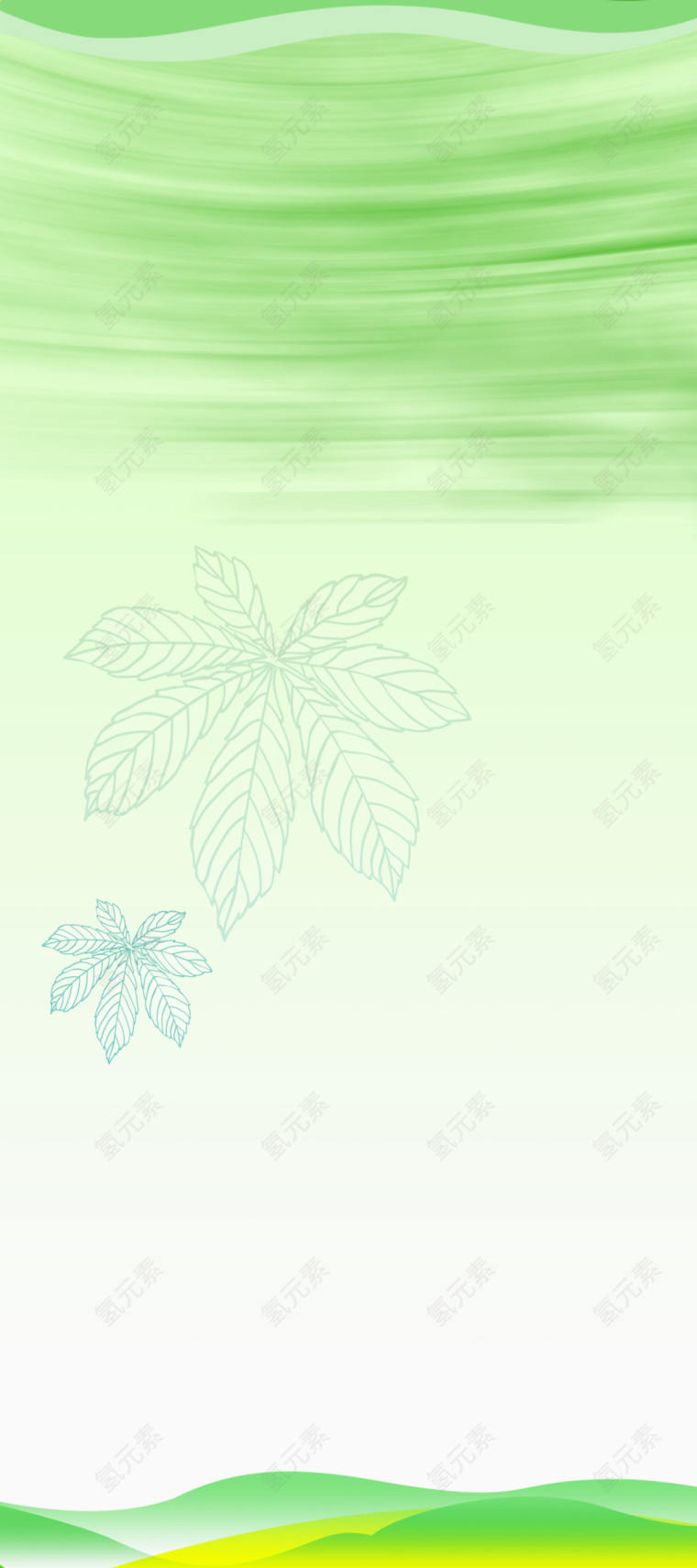 绿色虚幻树叶背景