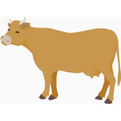 卡通老黄牛矢量素材