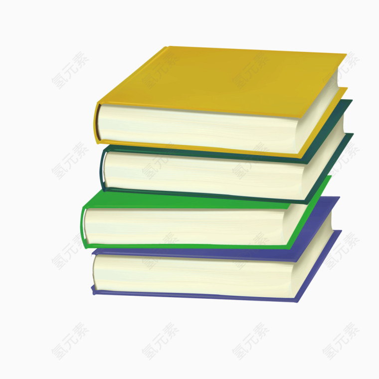 矢量厚皮书籍书本
