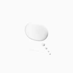 白色圆形思维泡泡