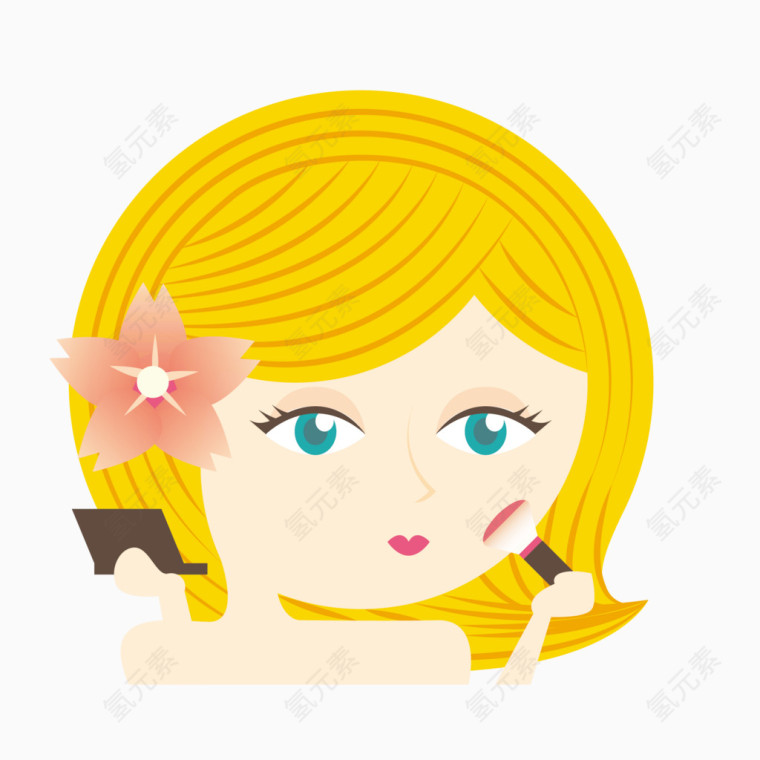 矢量化妆的女人