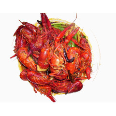 炒龙虾素材
