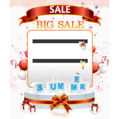 蝴蝶结促销海报模板