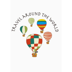 热气球  卡通 矢量图 小清新