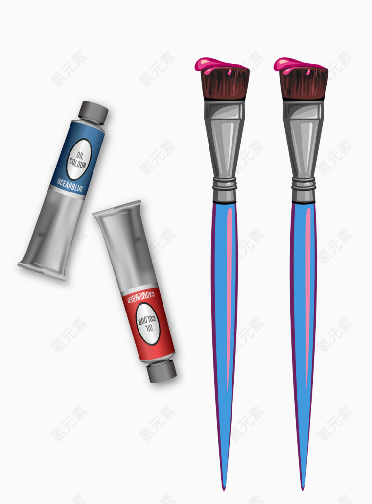 矢量油画笔